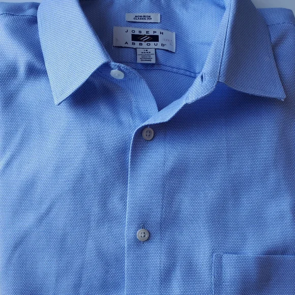 joseph abboud classic fit dress shirts Classic Fit Wrinkle-Resistant 100% Cotton Dress Shirt | Blue